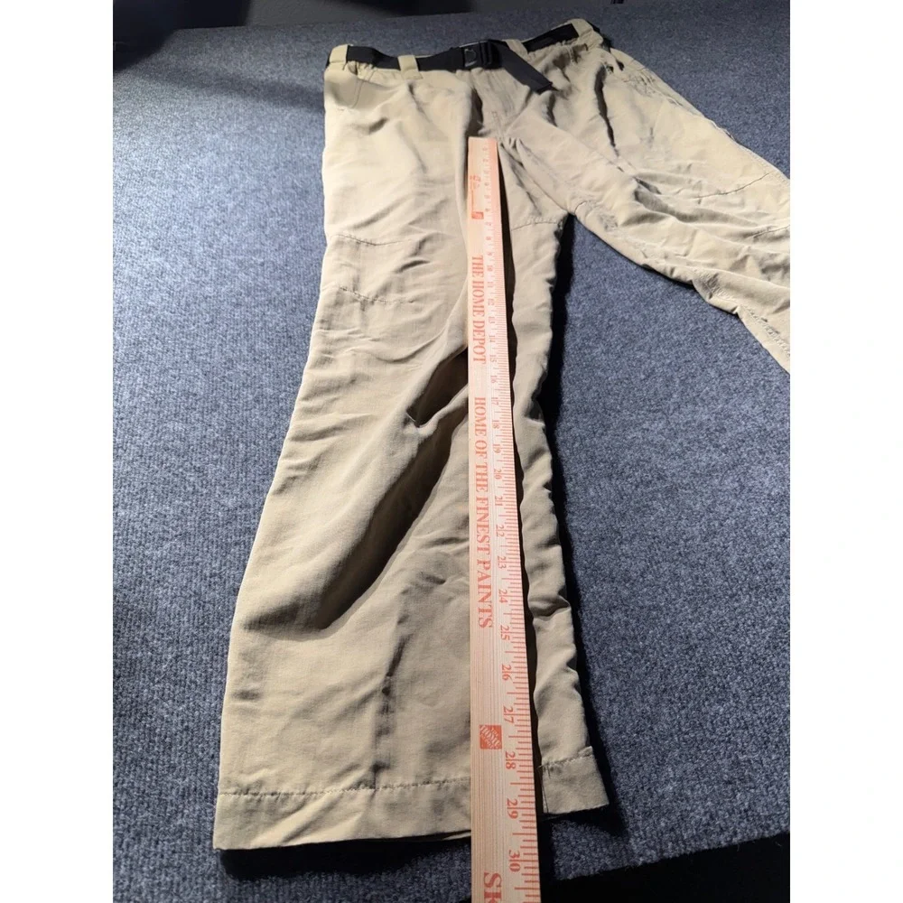 Orvis Trout Bum Mens Medium Khaki Nylon Hiking Fishing PantsIntegrated Belt34x30